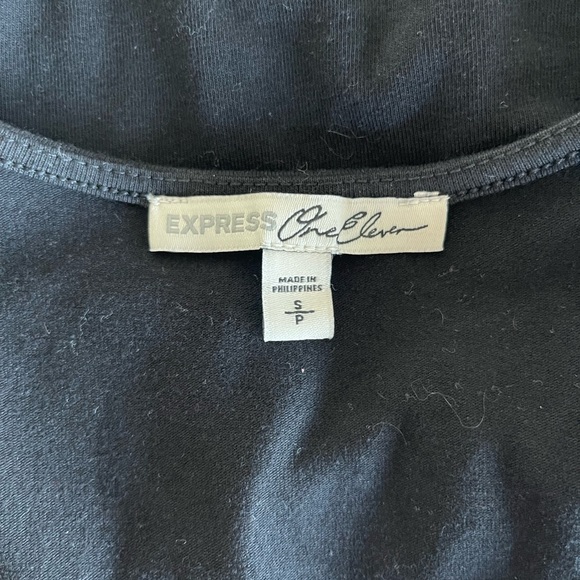 Express One Eleven Black Long Sleeve Thong Bodysuit Size S - Picture 3 of 4